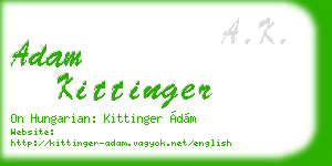 adam kittinger business card